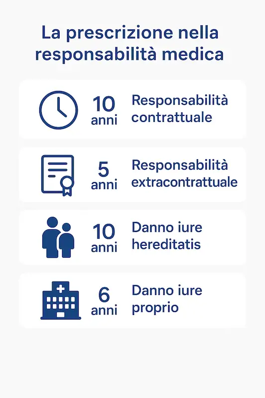 differenze tra prescrizione contrattuale, extracontrattuale, iure hereditatis e iure proprio.